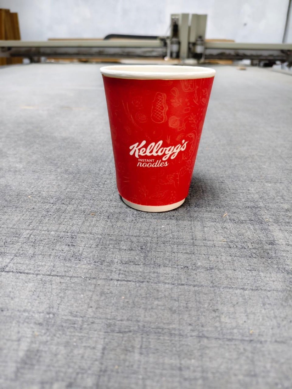 Red Kellogg's Instant Noodles paper cup